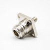 N Type To SMA Adapter 180°4 Hole Flange Female To Male Coaxial Connector Waterproof Nickel Plating
