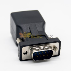 9-polige RS232-zu-RJ45-Stecker-zu-Buchsen-Anschlusskarte DB9 Serial Port Extender zu LAN CAT5 CAT6-Ethernet-Kabeladapter