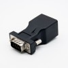 9Pin RS232 to RJ45 Male to Female Connector Card DB9 Serial Port Extender to LAN CAT5 CAT6 Ethernet Cable Adapter