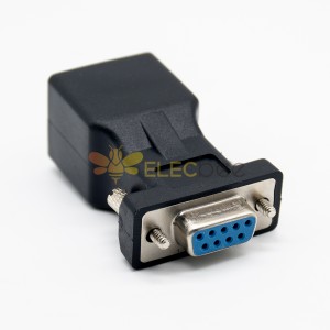 RS232 rj45 Adaptör Kadın Kadın DB9 Seri Port LAN CAT5 CAT6 Ağ Ethernet Kablo Konektörü için