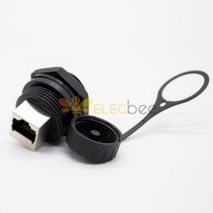 Waterproof RJ45 Cable Connector Cat6 Shielded Industrial Panel Mount Bulkhead Female Network Connectors