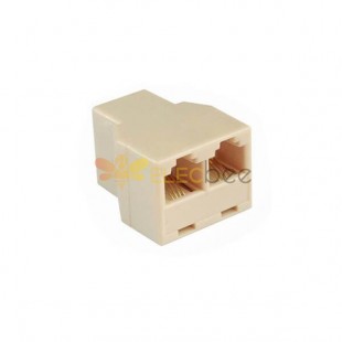 RJ45 2 Way Splitter Connector CAT6 Ethernet Adapter Network Modular for Computer Female to Female