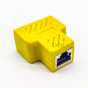 3 방법 RJ45 스플리터 1 2 LAN 이더넷 네트워크 확장기 어댑터 커넥터 여성 노란색