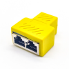 3 Путь RJ45 Splitter 1 До 2 LAN Ethernet сети Кабельный расширитель Адаптер Соединитель женщины к женской желтой