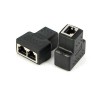RJ45 3 Way Splitter 1 a 2 Dual Female Port CAT5e LAN Ethernet Socket Adaptador