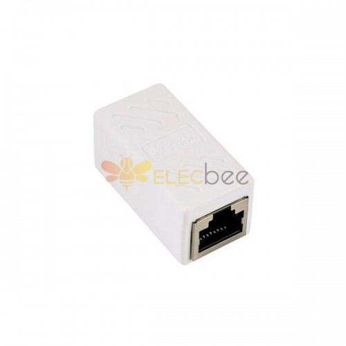 RJ45 Cable Coupler Ethernet In-line Adapter Female to Female White Color