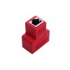 RJ45 Splitter Adapter 1 bis 2 Buchse zu Buchse CAT5/CAT6 LAN Ethernet Sockel Premium Coupler Rot
