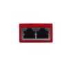 RJ45 Splitter Adapter 1 To 2 Female to Female Port CAT5/CAT6 LAN Ethernet Socket Premium Coupler Red