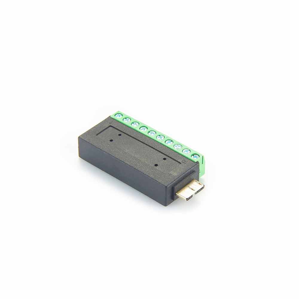Terminal de conector de bloque de terminales micro USB 3.0 recto a micro USB, macho recto