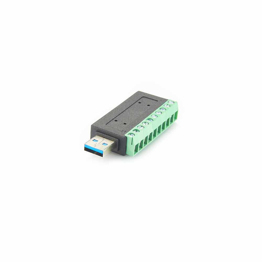 USB 3.0 Terminal Block Connector Terminal   Straight to Type A ,Straight Male
