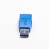 USB A转接头USB 3.0 A公转母蓝色直式转接头
