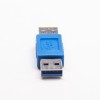 USB 3.0 Tip A Erkekten Erkeğe Mavi Düz Adaptör