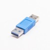 USB3.0转接头Type A公转公蓝色直式转接头
