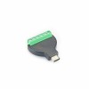 USB-C para parafuso terminal do conector do bloco terminal direto para tipo c, macho reto