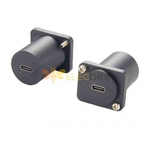 USB Type C XLR Format Feedthrough Data Connector High-Speed Data Transfer and Audio Connectivity