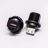 IP67 Female to Female USB Connector USB 2.0 Type A Adapter Straight Front Mount