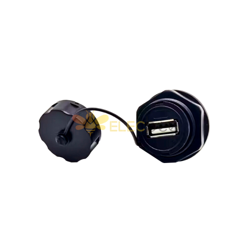 Conector USB IP67 Montaje en panel USB 2.0 Tipo A Adaptador hembra a hembra Montaje frontal recto