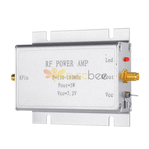 Amplificateur de puissance RF 144 MHz 5 W 7.2 V pour émetteurs de télécommande sans fil 130 - 180 MHz