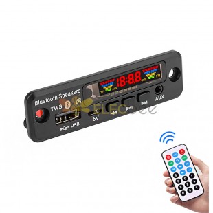 3 Adet 5 V Bluetooth 5.0 MP3 Dekoder LED Spektrum Ekran APE Kayıpsız Kod Çözme TWS Desteği FM USB AUX EQ Araba Aksesuarları