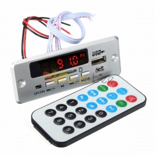 5 peças DC 12V/5V MP3 Decode Board LED USB AUX FM Bluetooth Amplificador de Rádio Com Controle Remoto
