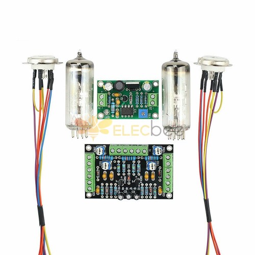 雙通道 6E2 電子管指示器驅動器套件板級指示器放大器 DIY 音頻熒光燈 DC 12V 低壓