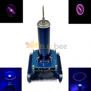Music Tesla Coil Acrylic Shell Arc Plasma Speaker Wireless Transmission Experimental Desktop Toy Model Blue