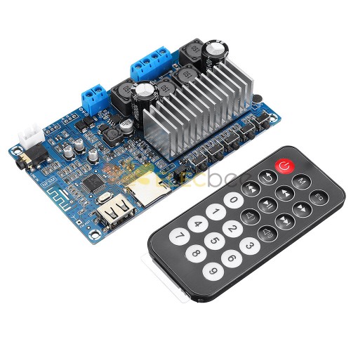 TPA3116 50Wx2 bluetooth Remote Control Amplifier High Power Dual Channel Digital Amplifier U disk TF Card Decoding Board 12-24V DC