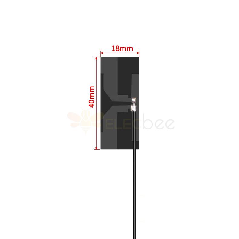 Dual-Band 2.4/5.8GHz FPC 40x18mm Antenna 5dBi IPEX 1.13 Cable 30cm