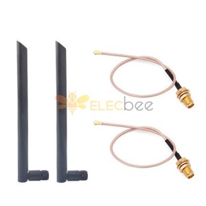 Dual Band 5dBi Antenne RP-SMA Stecker mit IPX/U.fl Kabel
