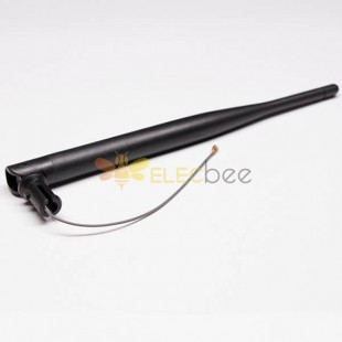 External WIFI Antenna 5dbi 2.4Ghz Black Wireless with IPEX Coax Cable