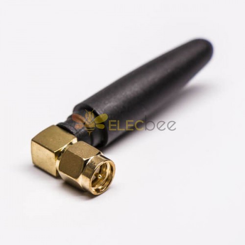Right Angle Antenna Connector with SMA Male for Wireless Router 2.4G