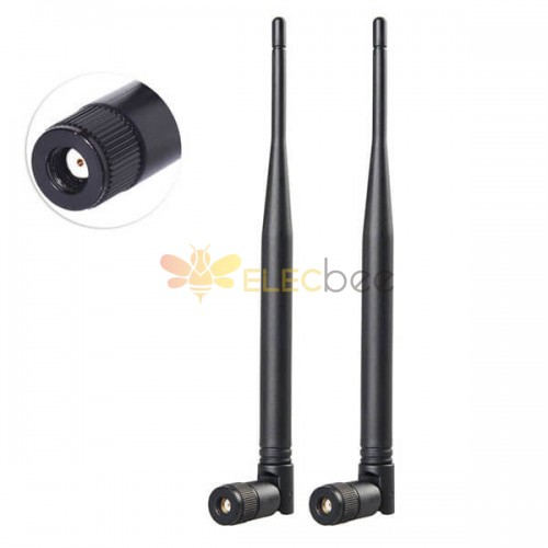 20 piezas WiFi 2,4 GHz 9dBi RP-SMA Omni antena para WiFi Router Booster con conector SMA