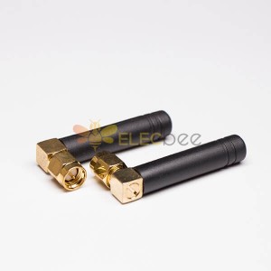 20pcs WIFI Antenna 2.4G Black Antenna with Angled SMA Male for Wireless Router