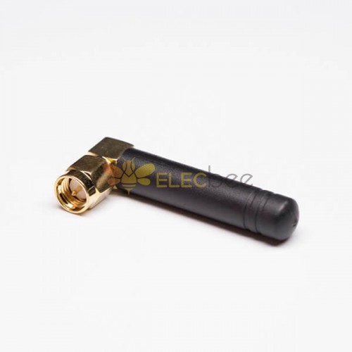 WIFI Antenna 2.4G Black Antenna with Angled SMA Male for Wireless Router