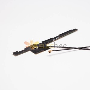 內置fpc天線軟板2.4G焊黑色RF 1.13線接IPEX射頻連接器