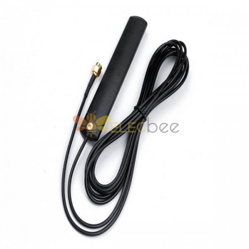 GSM Patch Antenna 824-960Mhz 1710-1990Mhz SMA Male Connector RG174 With 3m Cable 