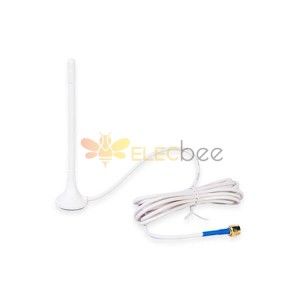 GSM antenna White with SMA male 5M