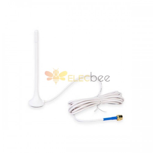 GSM antenna White with SMA male 5M