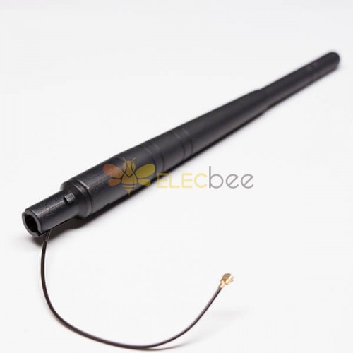 High Gain GSM omni Antenna 3Dbi Outdoor Black Wireless avec IPEX Coax Cable