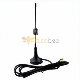 433 MHz Small Antenna 3dBi SMA Plug with Magnetic Base 1.5M Cable for Radio