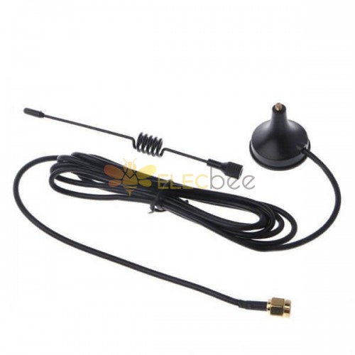 20 Stück Antenne 433 868 3 dBi SMA-Stecker Omni-Antenne Magnetfuß mit RG174-Kabel