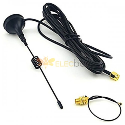 20pcs Antenna Cable 433MHz 3dBi Magnetic Base with SMA Plug Connector + SMA Female to IPEX Connector Cable