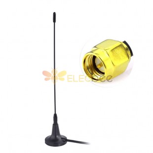High Gain 433MHz Antenna 3dBi Magnetic Base SMA Male Antenna with RG174 Cable