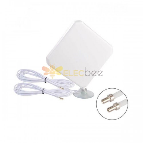 3G 4G LTE TS9 Antenna White Signal Booster with TS9 SMA