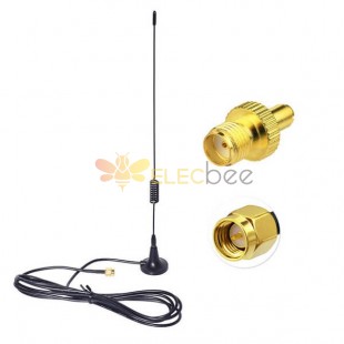 4G LTE 5dBi Booster 700-2600Mhz Antenna Forte Base Magnetica SMA & TS9 Adattatore