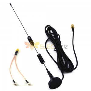 5dbi 4G LTE Antenna Booster 698-960/1700-2700Mhz With Magnetic Base 3M SMA Female To 2 X TS9 Male Cable RG136 30CM