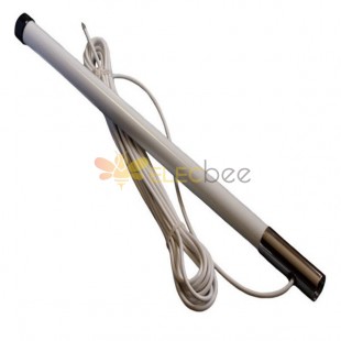 White Fibreglass Tube Antenna GPS Passive Tuned 490-518Khz│10M Coax Cable