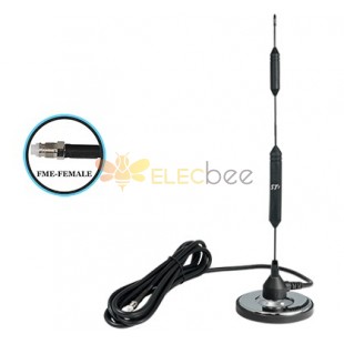 Auto Cell Antenna, 3.25" Mag. Base, 14" Tall, 11 ft. Cab., FME Conn.