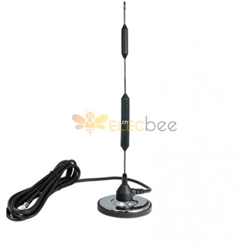 Auto Cell Antenna, 3.25" Mag. Base, 14" Tall, 11 ft. Cab., MCT Conn.