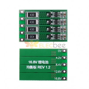 10pcs 4S 16.8V BMS PCB 18650 Lithium Battery Charger Protection Board Balanced Current 100mA